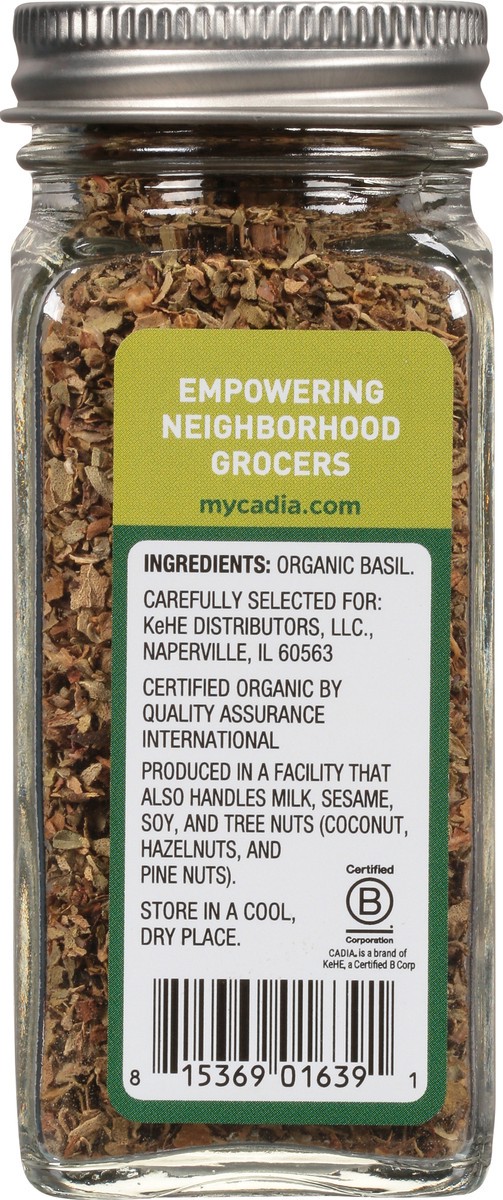 slide 11 of 13, Cadia Organic Basil 0.55 oz, 0.55 oz