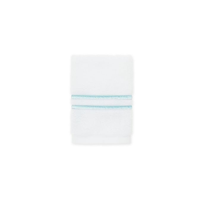 slide 1 of 1, Wamsutta Egyptian Cotton Striped Washcloth - Blue/White, 1 ct