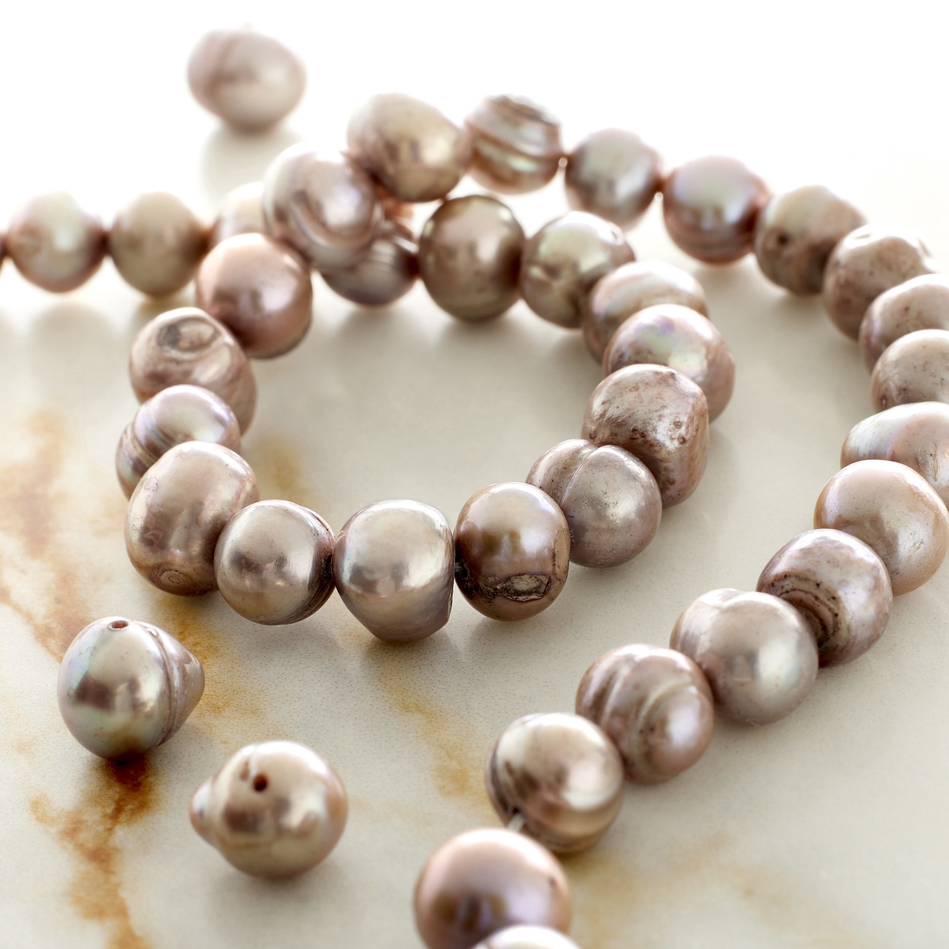 slide 3 of 3, Dark Gray Pearl Potato Beads, 8mm By Bead Landing, 8mm