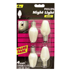 slide 1 of 1, Philips 4-Watt Candelabra Base Night Light Bulbs, 4 ct