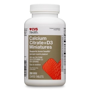 slide 1 of 1, CVS Health Calcium Citrate + D3 Miniatures Tablets, 200 ct
