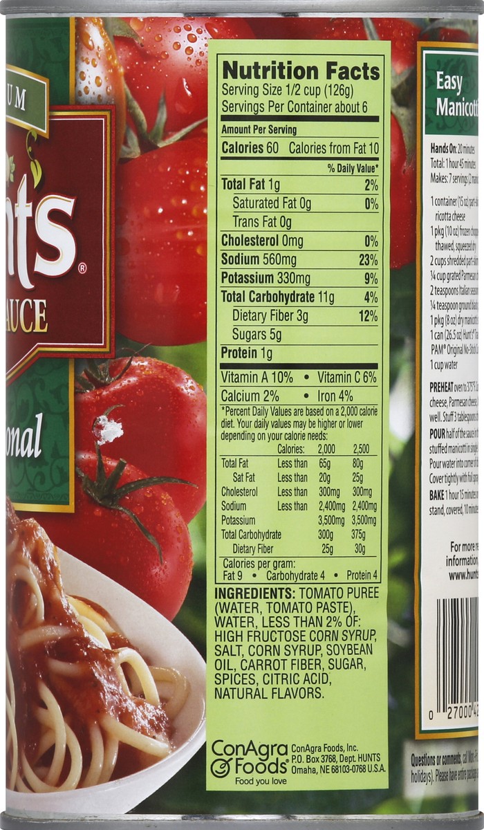 slide 6 of 7, Hunt's Pasta Sauce 26.5 oz, 26.5 oz