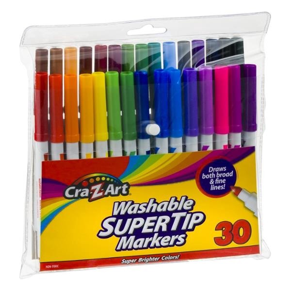 slide 1 of 1, Cra-Z-Art Washable Super Tip Markers, 30 ct