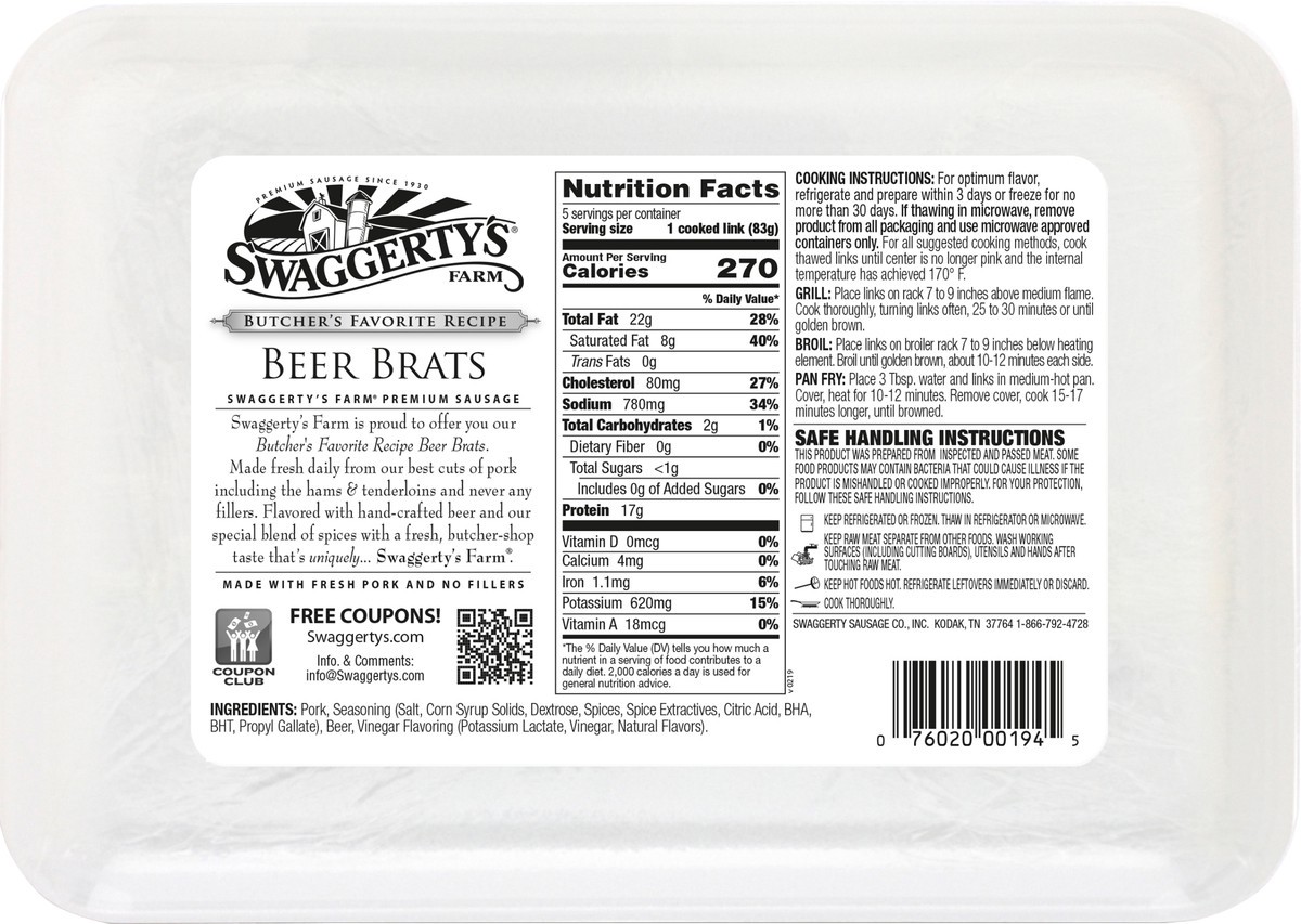 slide 4 of 11, Swaggerty's Farm Butcher's Favorite Recipe, 19 oz