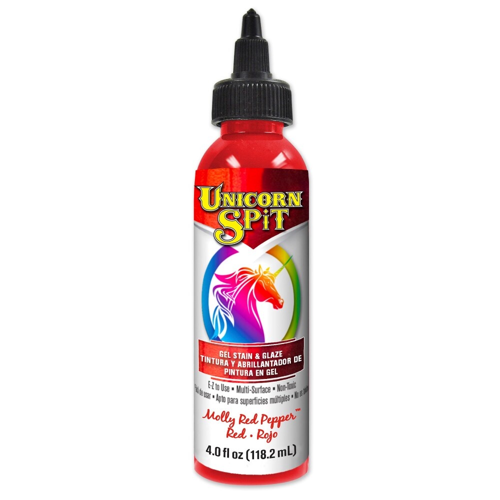 slide 1 of 1, Unicorn SPiT Water-Based Molly Red Pepper Semi-Transparent Satin Tintable Interior Stain (Quarter-Pint), 4 fl oz