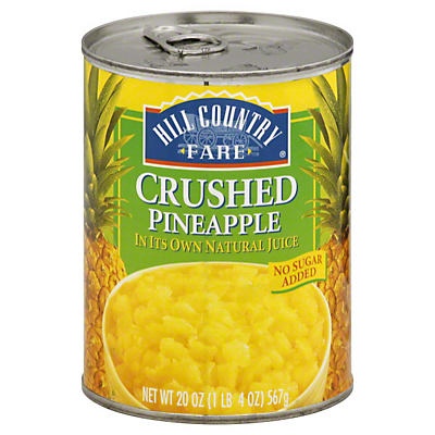 slide 1 of 1, Hill Country Fare Crushed Pineapple, 20 oz