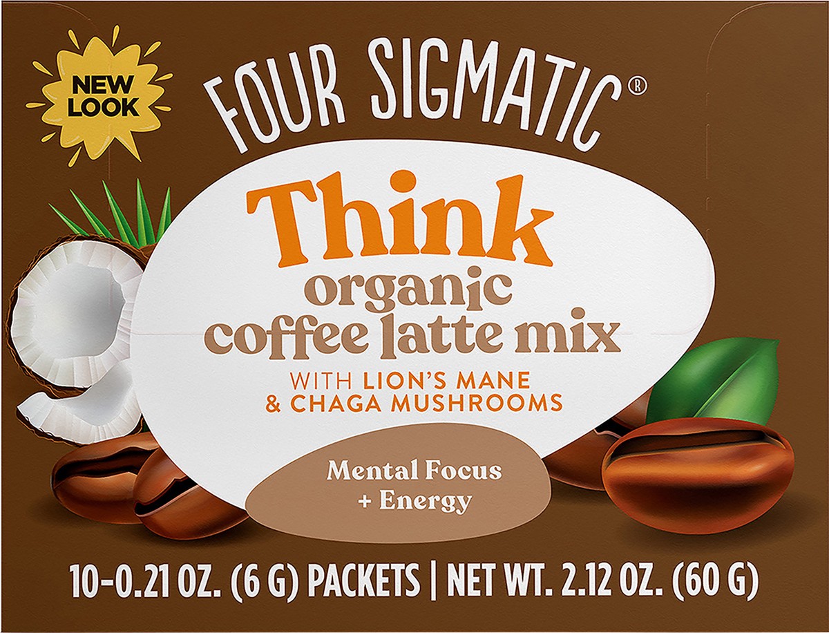 slide 10 of 10, Four Sigmatic Focus Org Coffee Latte SS, 10 ct