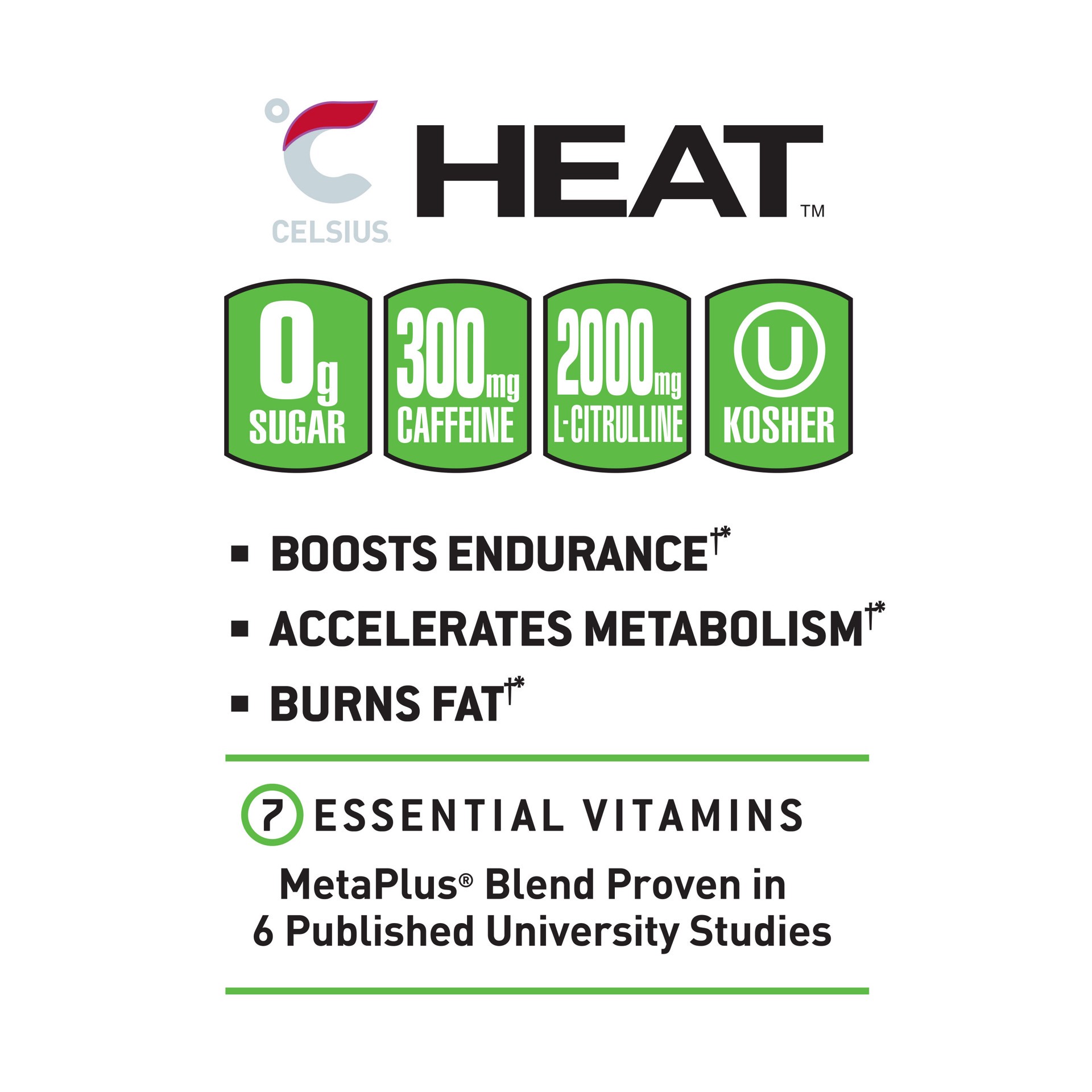 slide 3 of 3, CELSIUS HEAT Sparkling Cherry Lime, Functional, Essential Energy Drink 16 Fl Oz (Pack of 12), 12 ct