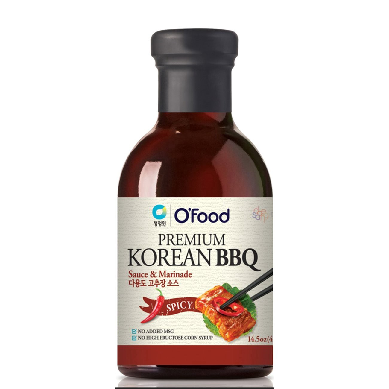slide 1 of 1, O'Food Korean BBQ Sauce & Marinade - Spicy, 14.5 oz