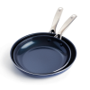 slide 1 of 1, Blue Diamond Nonstick Ceramic Frying Pan Set - Blue, 2 ct