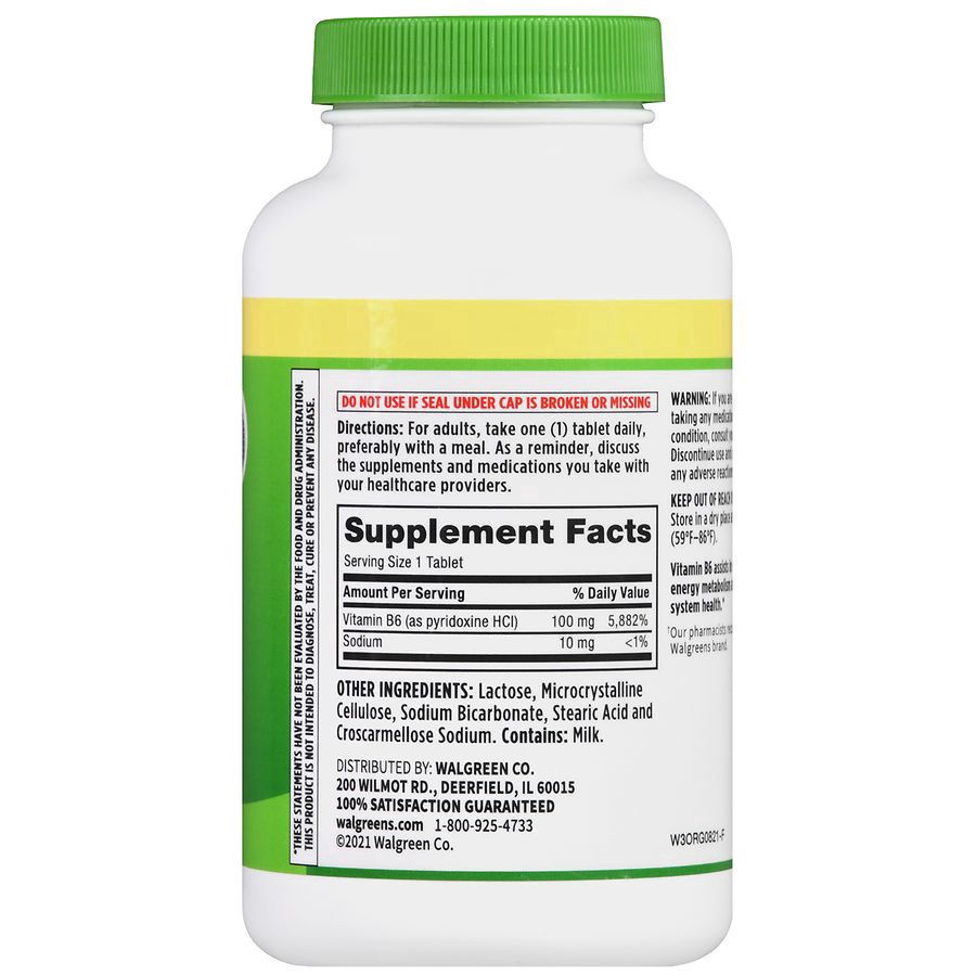 slide 4 of 5, Walgreens Vitamin B6 100 mg Tablets, 300 ct