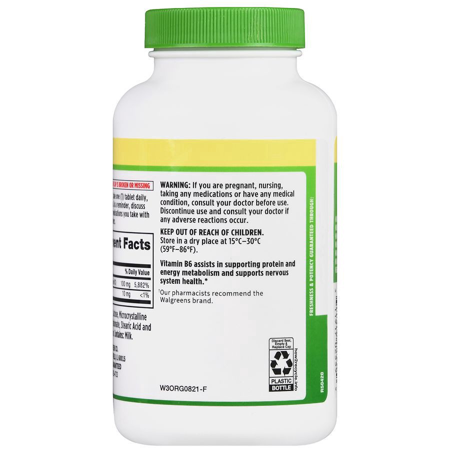slide 2 of 5, Walgreens Vitamin B6 100 mg Tablets, 300 ct
