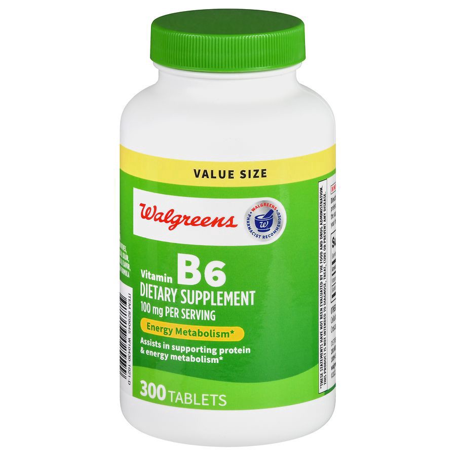 slide 1 of 5, Walgreens Vitamin B6 100 mg Tablets, 300 ct