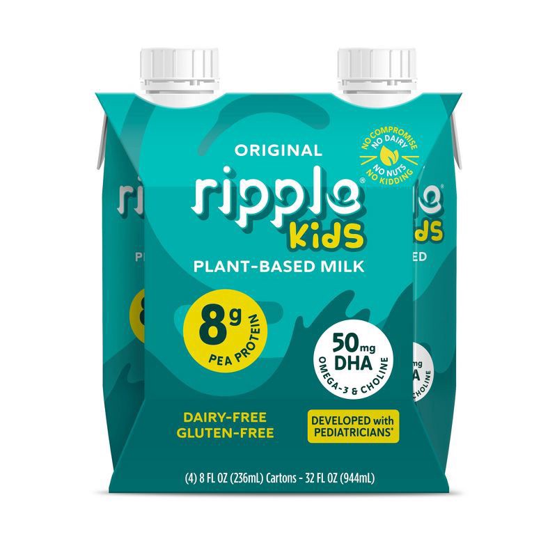 slide 1 of 6, Ripple Kids Original Dairy Free Milk - 4pk/8 fl oz Boxes, 4 ct, 8 fl oz