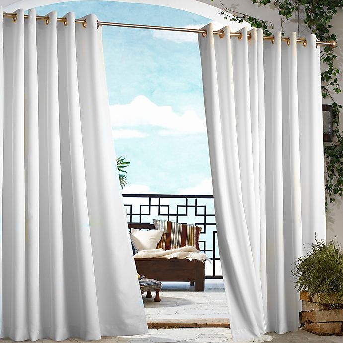 slide 1 of 1, Commonwealth Home Fashions 96-Inch Gazebo Outdoor Curtain - White, 1 ct