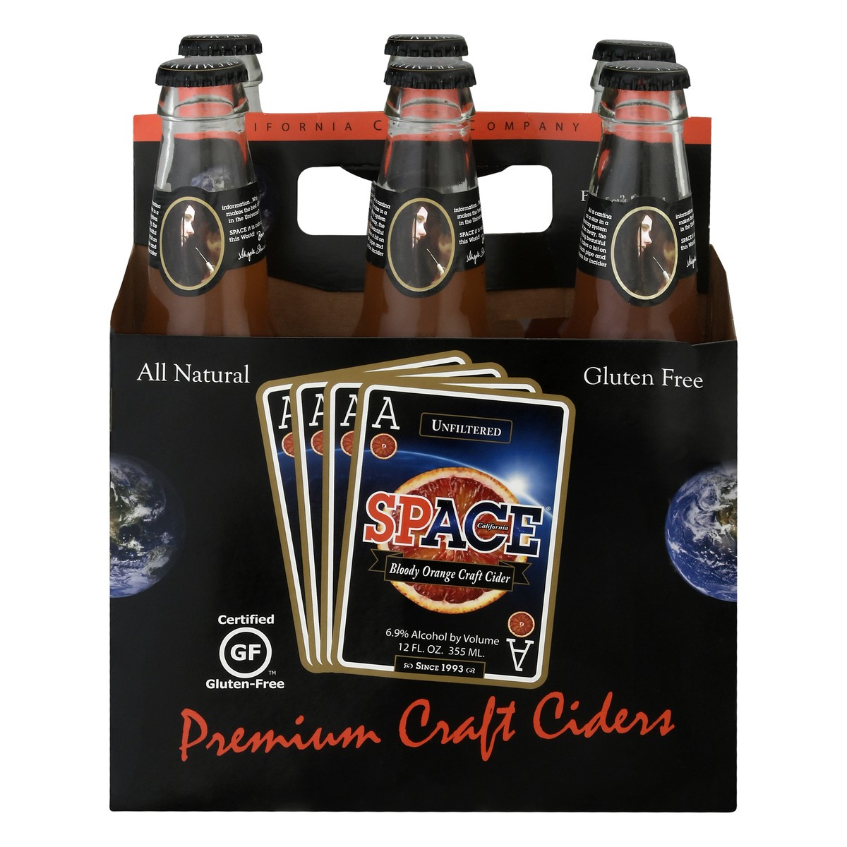 slide 1 of 9, Ace Cider Ace Blood Orange Space Cider 6Pk, 72 fl oz