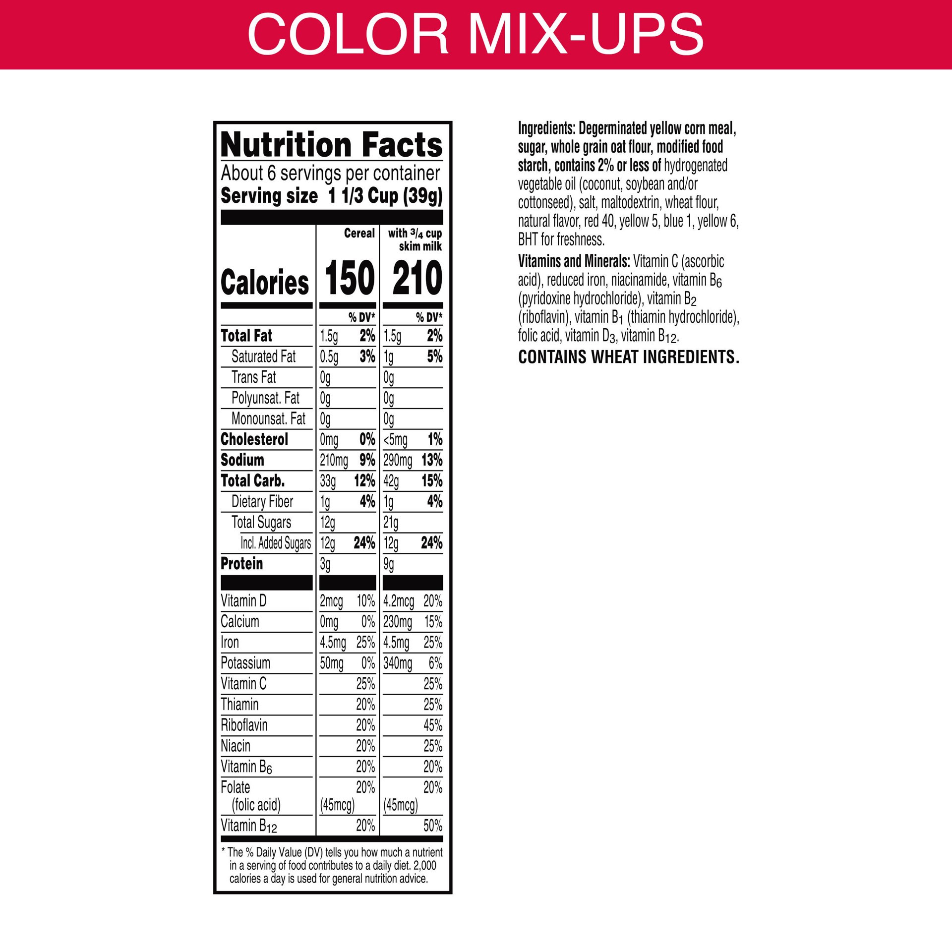 slide 5 of 5, Froot Loops Kellogg's Froot Loops Color Mix-Ups Cold Breakfast Cereal, Fruit Flavored, Kids Snacks, Original, 8.2oz Box, 1 Box, 8.2 oz