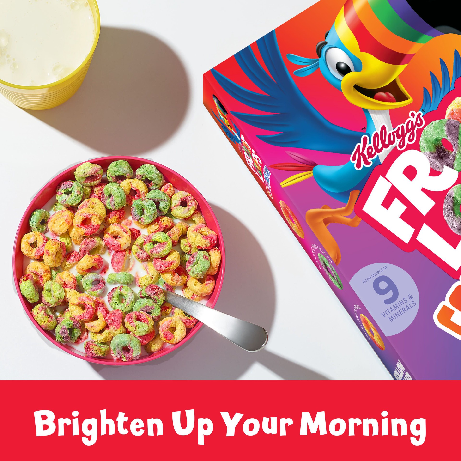 slide 4 of 5, Froot Loops Kellogg's Froot Loops Color Mix-Ups Cold Breakfast Cereal, Fruit Flavored, Kids Snacks, Original, 8.2oz Box, 1 Box, 8.2 oz