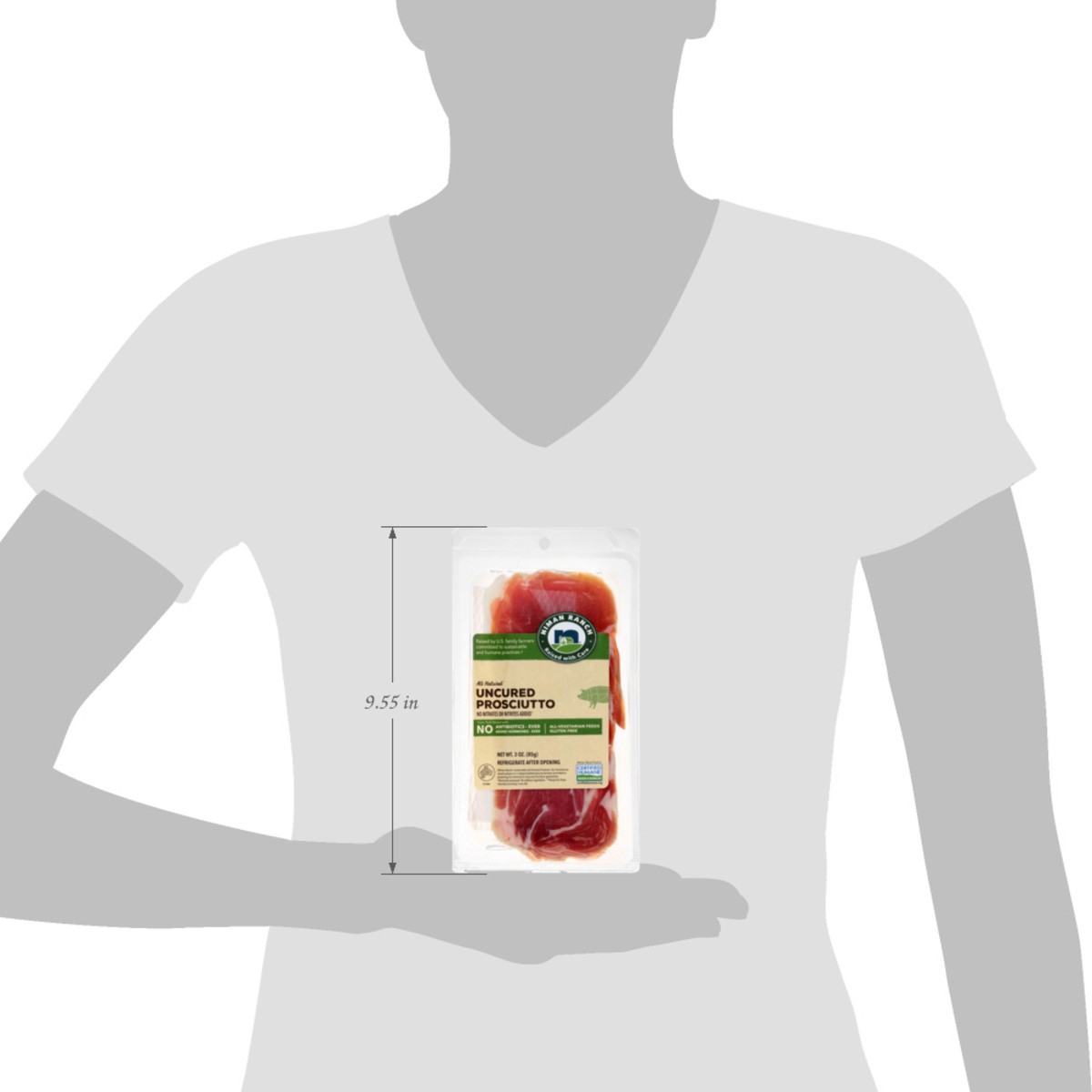slide 5 of 13, Niman Ranch Uncured Prosciutto 3 oz, 3 oz