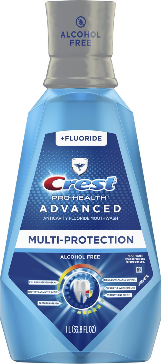 slide 3 of 3, Crest Pro-Health Advanced Mouthwash Alcohol Free Multi-Protection Fresh Mint - 33.8 fl oz, 33.8 fl oz