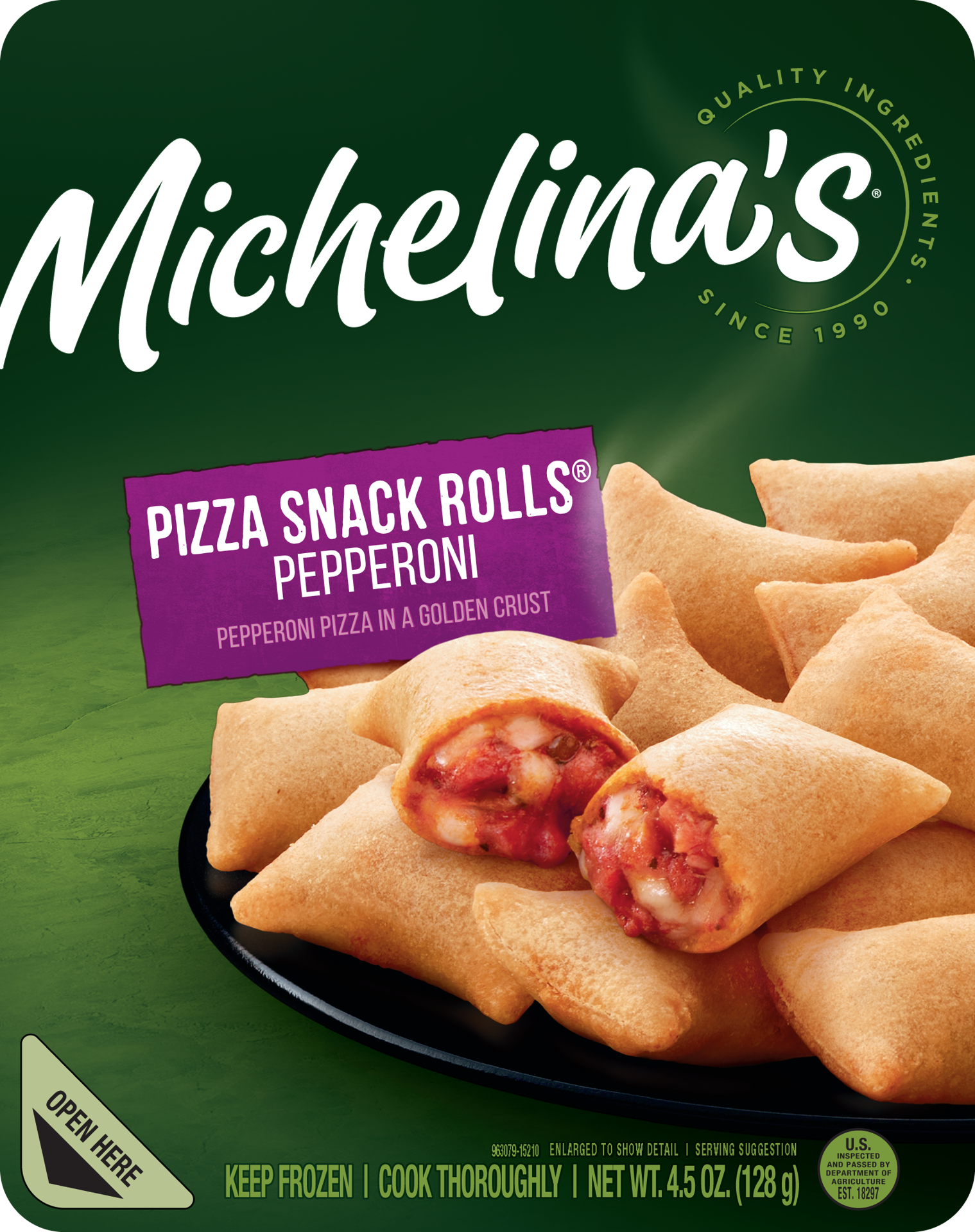 slide 1 of 7, Michelina's Pepperoni Pizza Snack Rolls 4.5 Oz. (Frozen), 4.5 oz