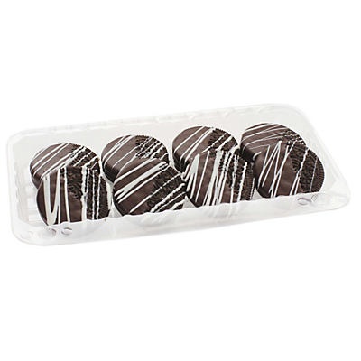 slide 1 of 1, H-E-B Chocolate Dipped Oreo Cookies, 8 ct