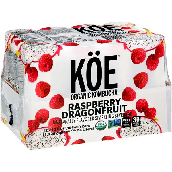 slide 1 of 1, Perfect Hydration Koe Raspberry Dragonfruit Organic Kombucha Sparkling Beverage 12Pk, 12 fl oz