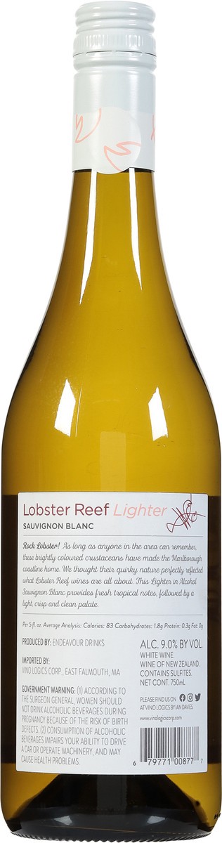 slide 4 of 11, Lobster Reef Lighter Sauvignon Blanc, 750 ml