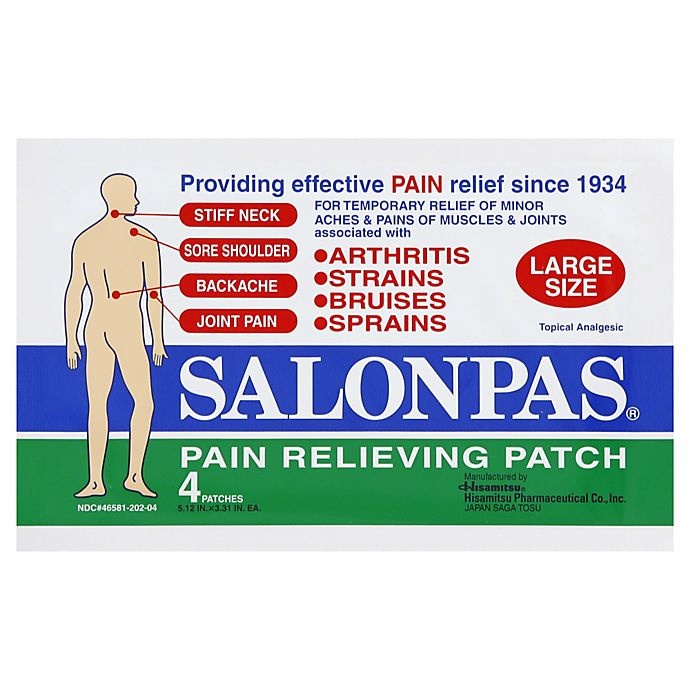 slide 1 of 2, Salonpas Pain Relieving Patch Large Size (5.12"X3.31"), 1 ct