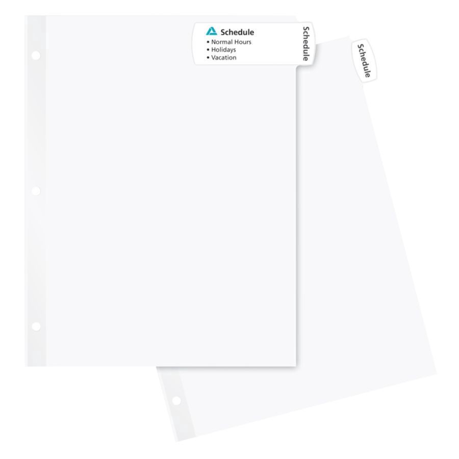 slide 2 of 2, Avery Big Tab Printable Label Dividers, Easy Peel, FSC Certified, White, 8-Tab, 8 1/2 in x 11 in
