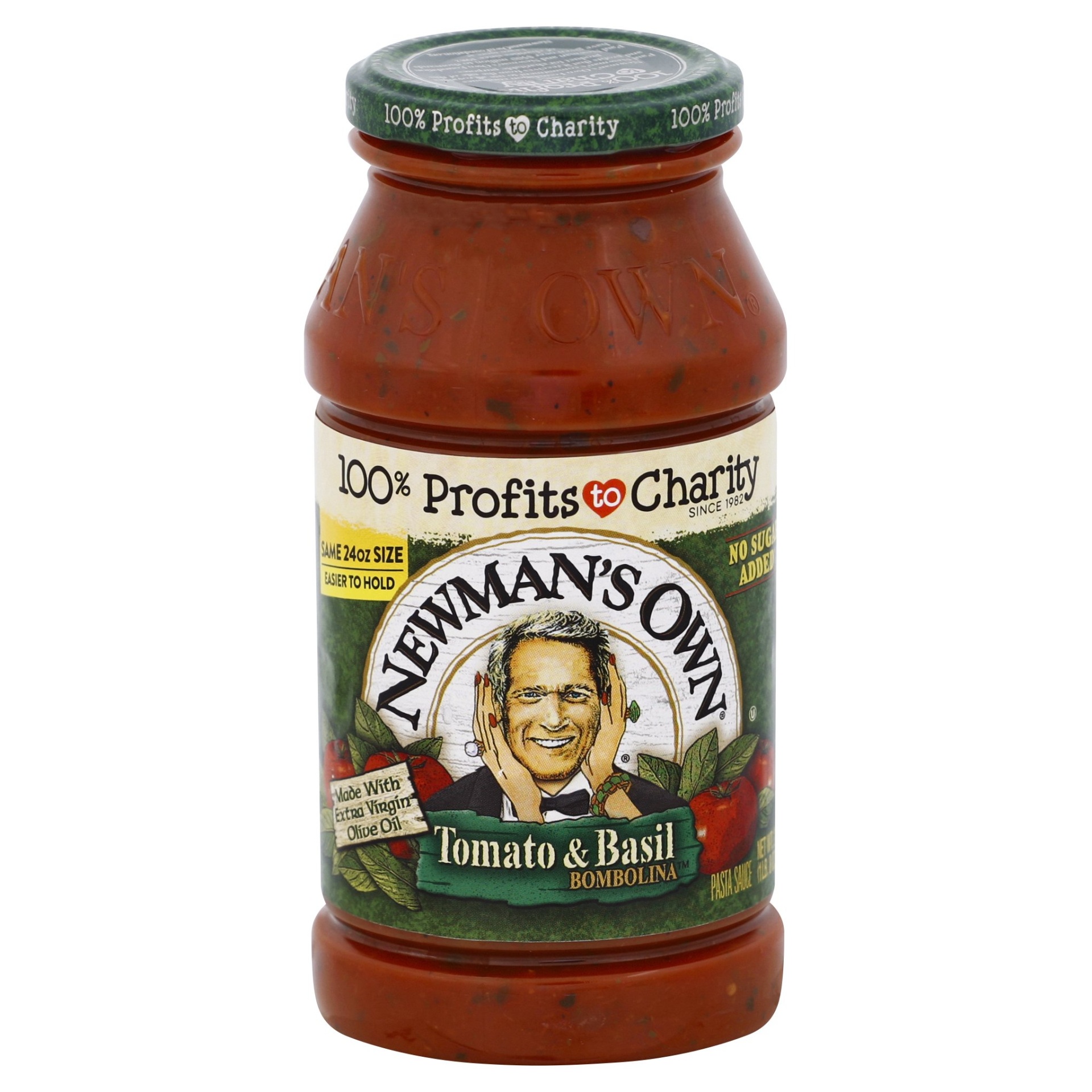 slide 1 of 1, Newman's Own Tomato & Basil Pasta Sauce, 24 oz