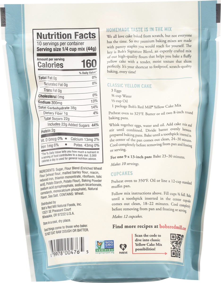 slide 5 of 13, Bob's Red Mill Classic Yellow Cake Mix 15.5 oz, 15.5 oz