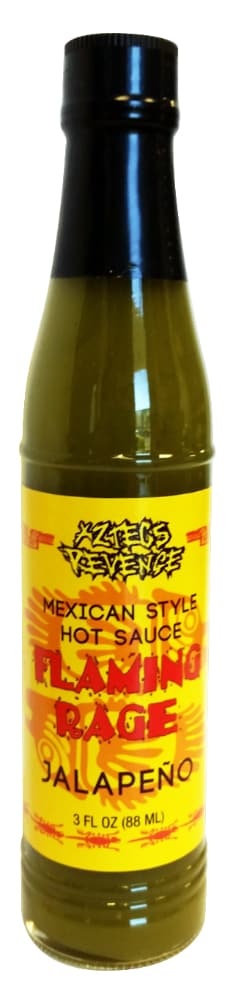 slide 1 of 1, Old World Aztecs Revenge Flaming Rage Jalapeno Hot Sauce, 3 fl oz