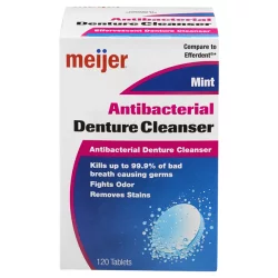 Meijer Antibacterial Denture Cleaner Tablets, Mint