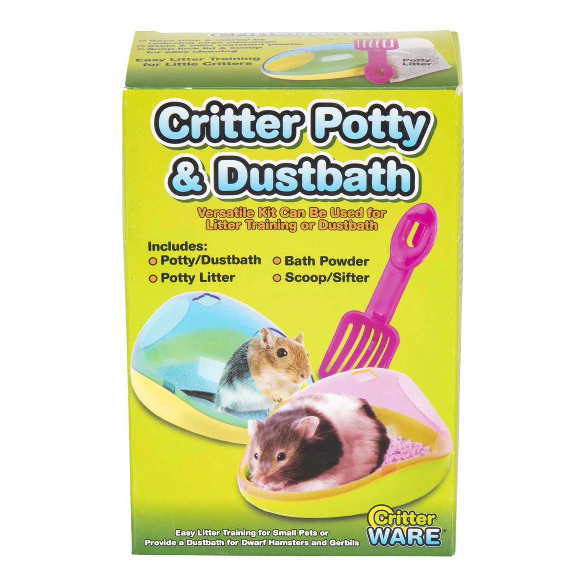 slide 3 of 9, Ware Pet Products Critter Potty Dustbath, 1 ct