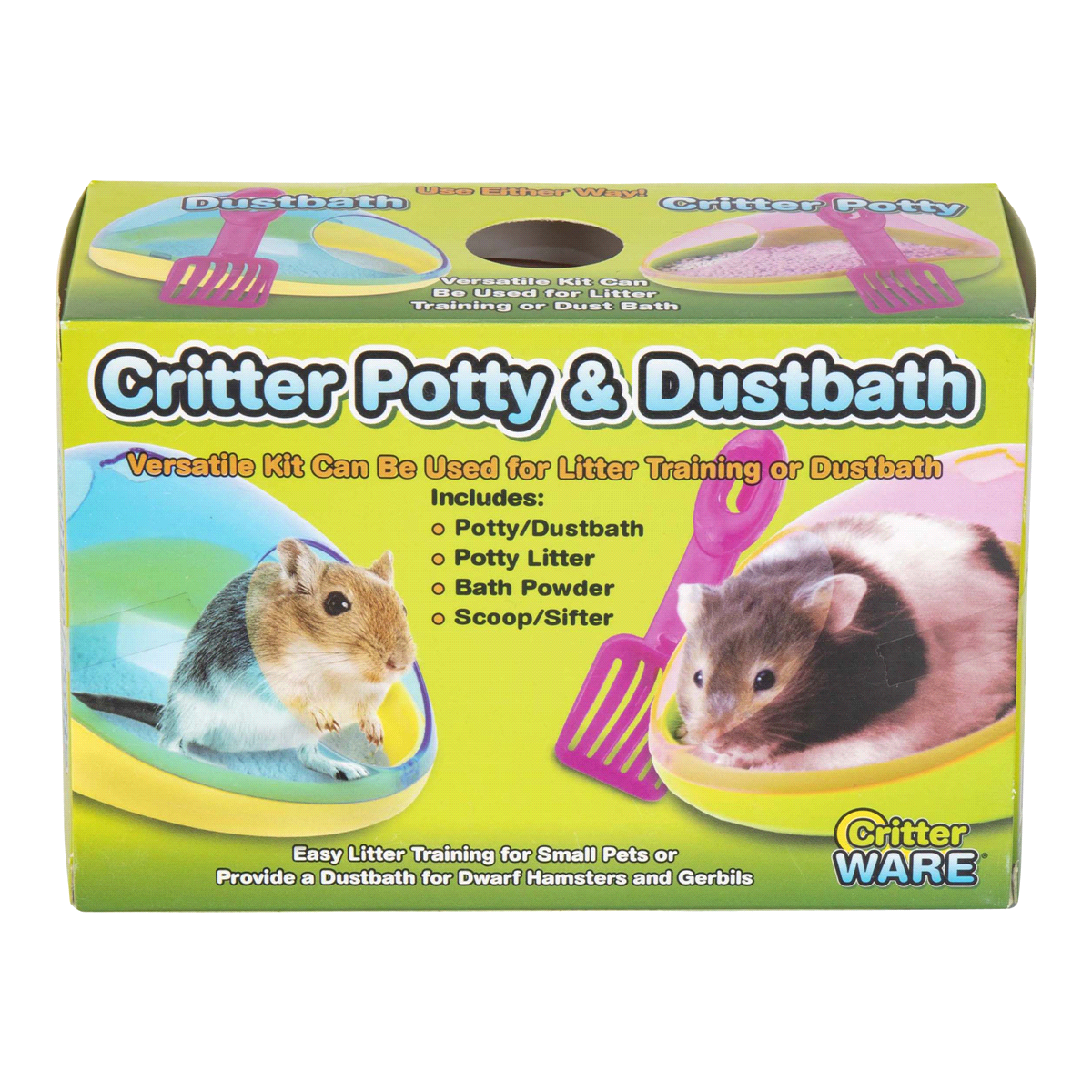 slide 1 of 9, Ware Pet Products Critter Potty Dustbath, 1 ct
