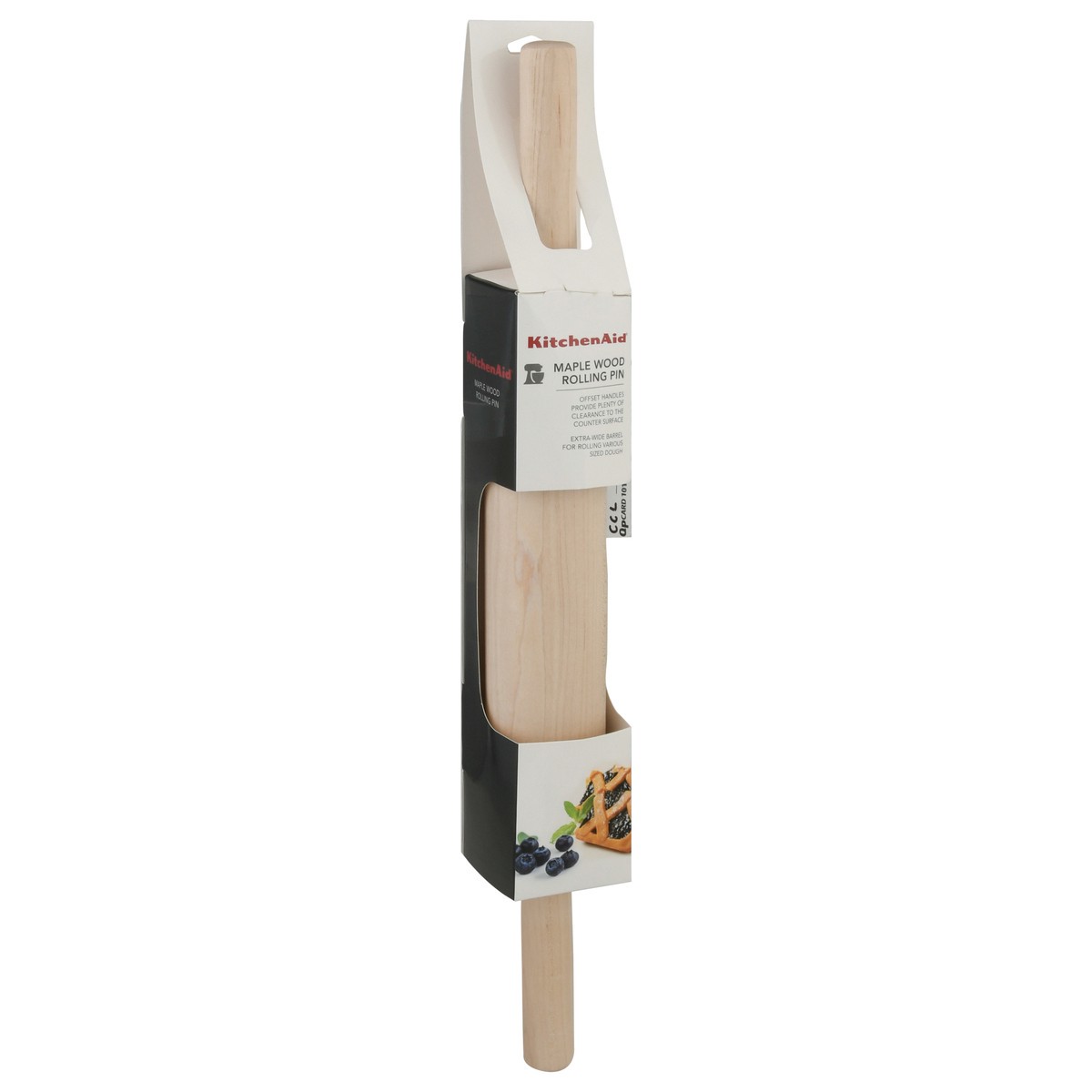 slide 2 of 9, KitchenAid KA Maplewood Handled Rolling Pin, 1 ct