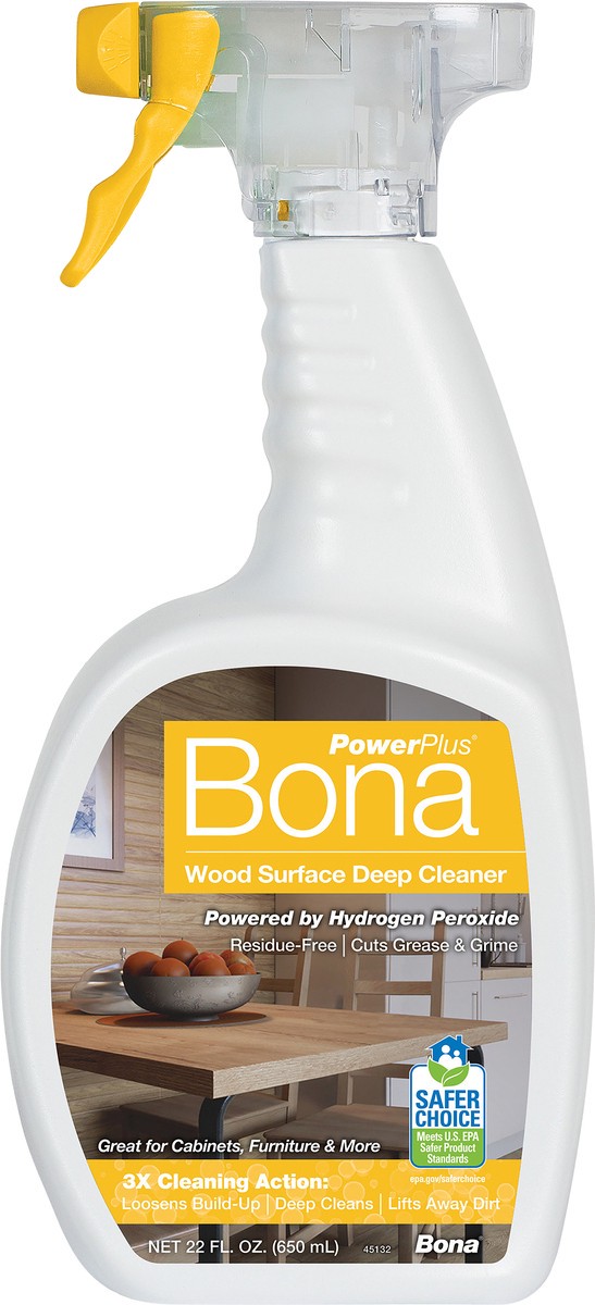 slide 3 of 7, Bona PowerPlus Wood Surface Deep Cleaner Spray 22 Fl Oz, 22 fl oz