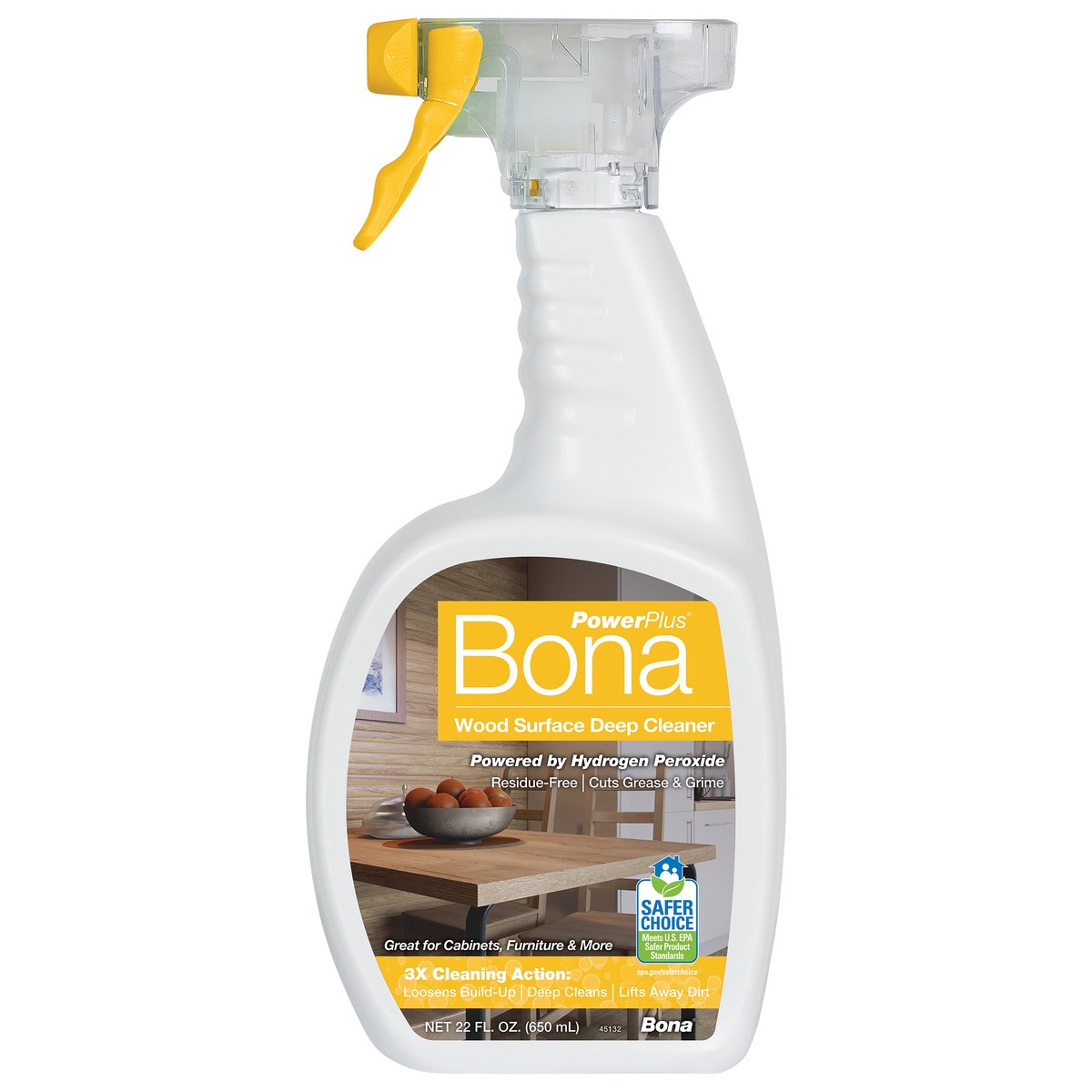 slide 1 of 7, Bona PowerPlus Wood Surface Deep Cleaner Spray 22 Fl Oz, 22 fl oz