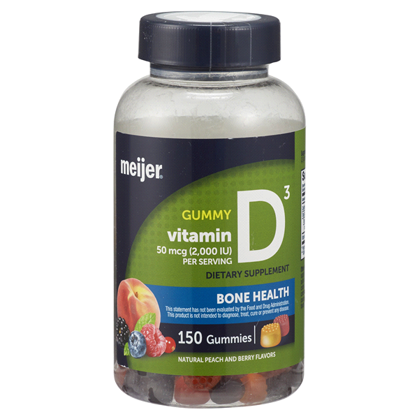 slide 1 of 1, Meijer Vitamin D 2000 IU Adult Gummies, 150 ct