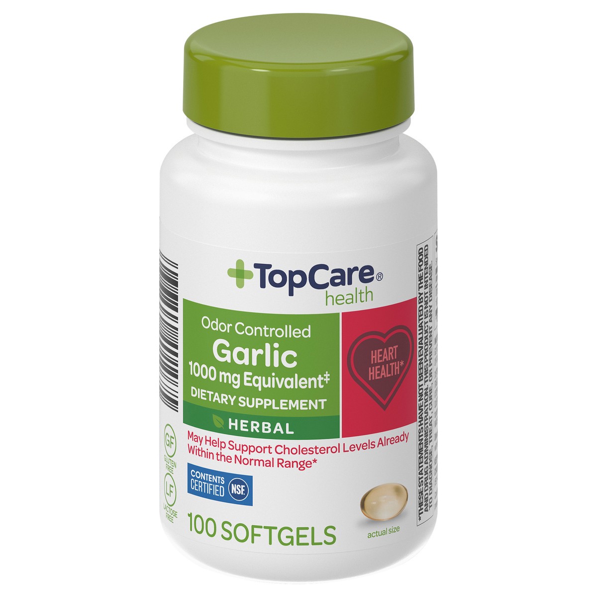 slide 8 of 13, TopCare Health Odor Controlled Herbal Garlic 100 Softgels, 100 ct