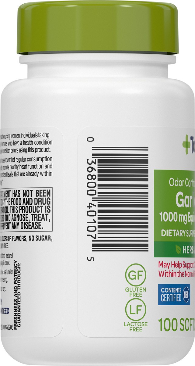 slide 9 of 13, TopCare Health Odor Controlled Herbal Garlic 100 Softgels, 100 ct