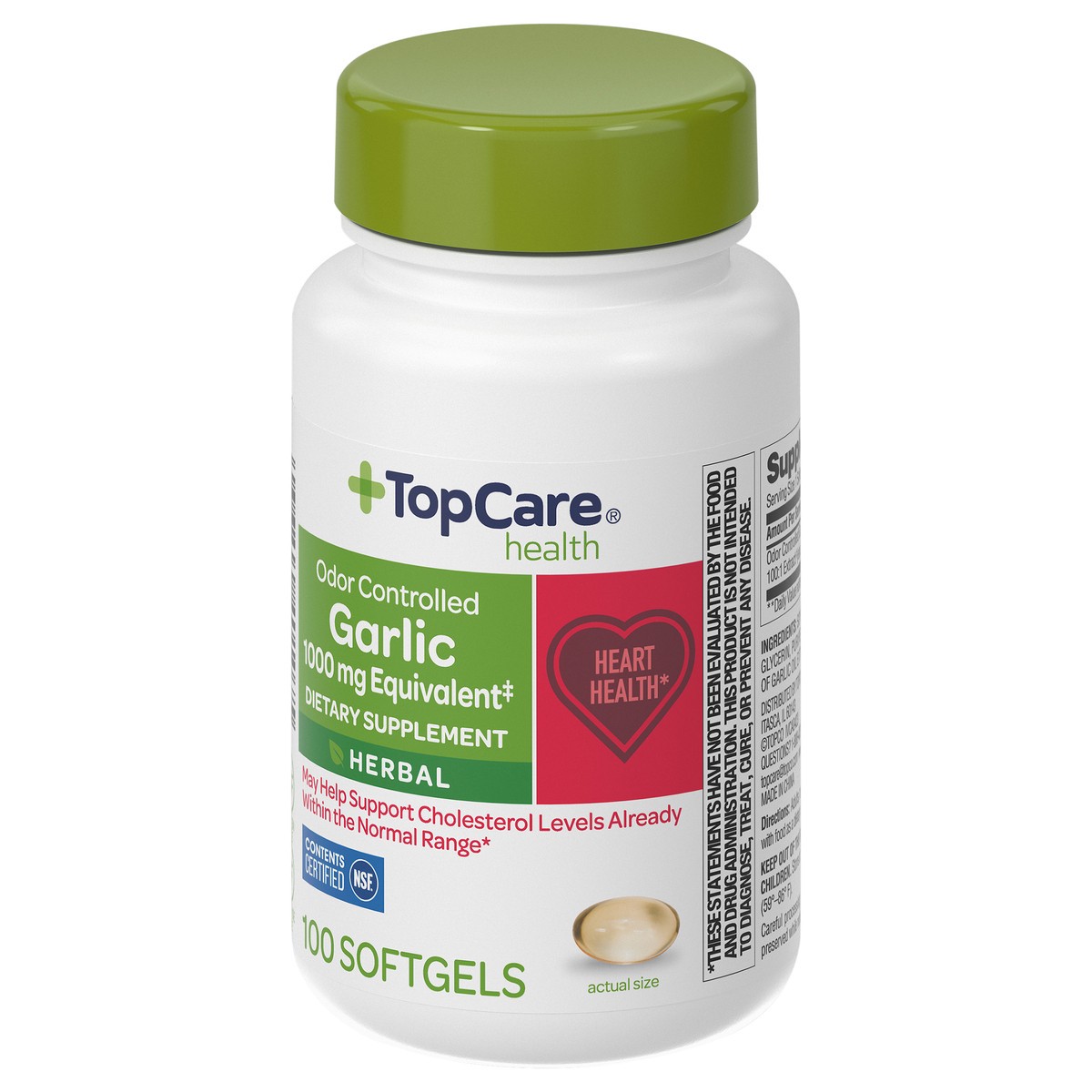 slide 2 of 13, TopCare Health Odor Controlled Herbal Garlic 100 Softgels, 100 ct