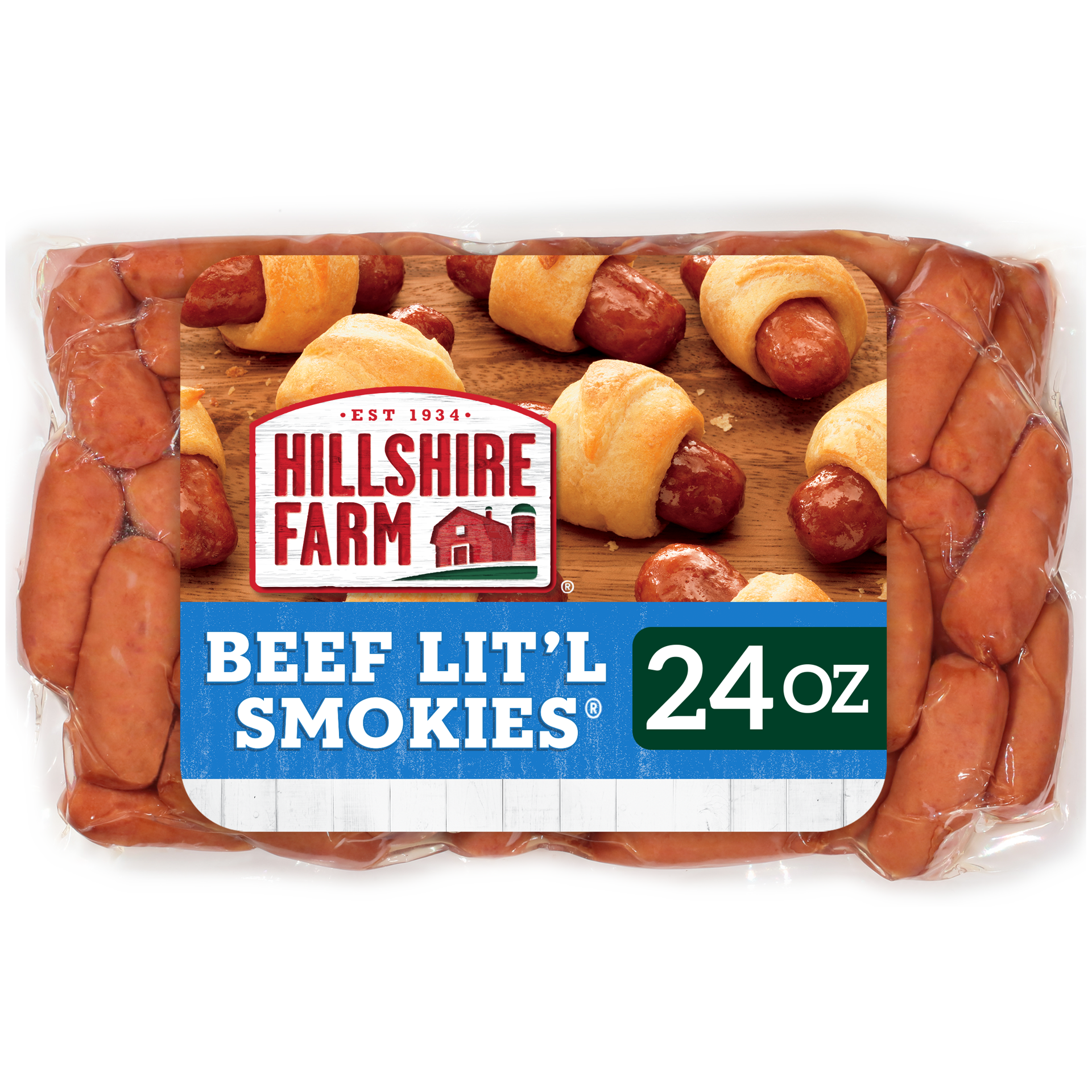 slide 1 of 11, Hillshire Farm Beef Lit'l Smokies Smoked Sausage, 24 oz., 680.39 g