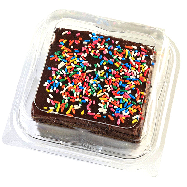 slide 1 of 1, Chocolate Cake with Chocolate Icing Square, 6 oz