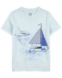 Carters Baby Sailboat Graphic Tee Blue 18M