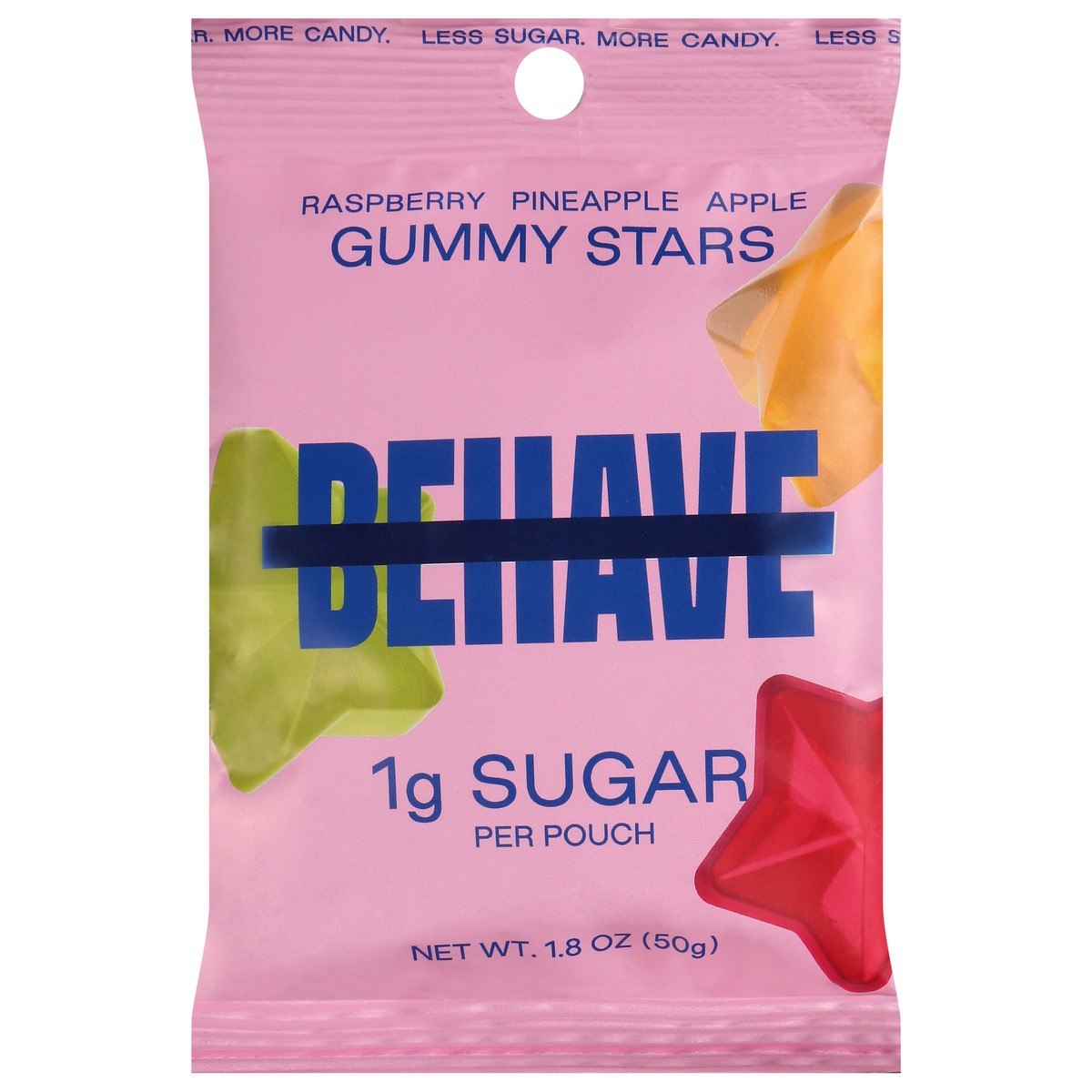 slide 1 of 15, Behave Foods Inc. Raspberry Apple Pineapple Gummies, 2.8 oz