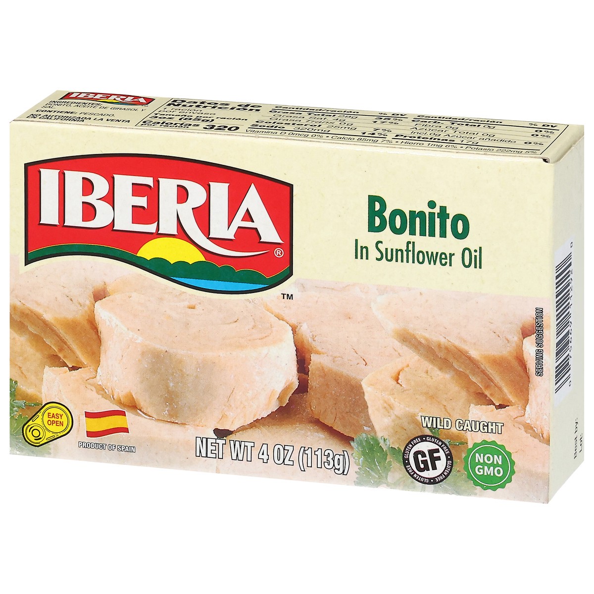 slide 10 of 14, Iberia Wild Caught Bonito in Sunflower Oil 4 oz, 4 oz