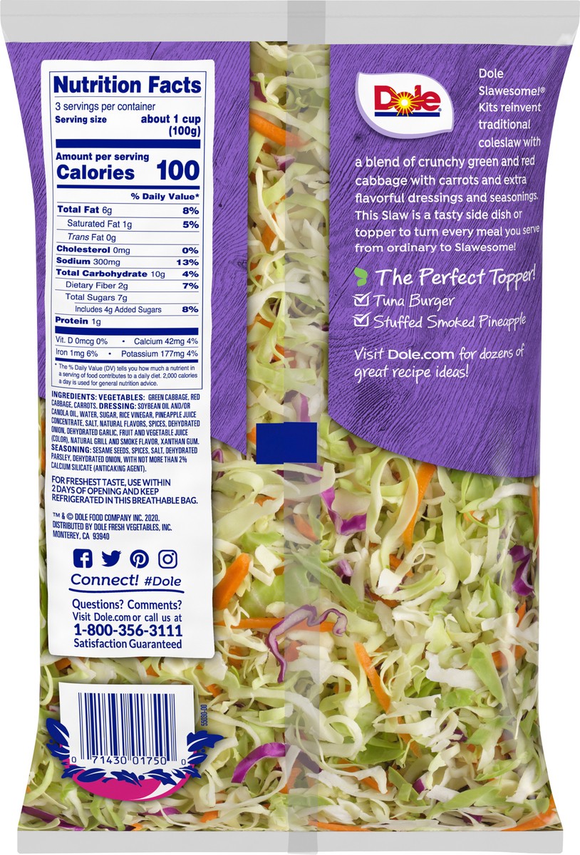 slide 5 of 6, Dole Slawesome Hawaiian Salad Kit, 11.1 oz