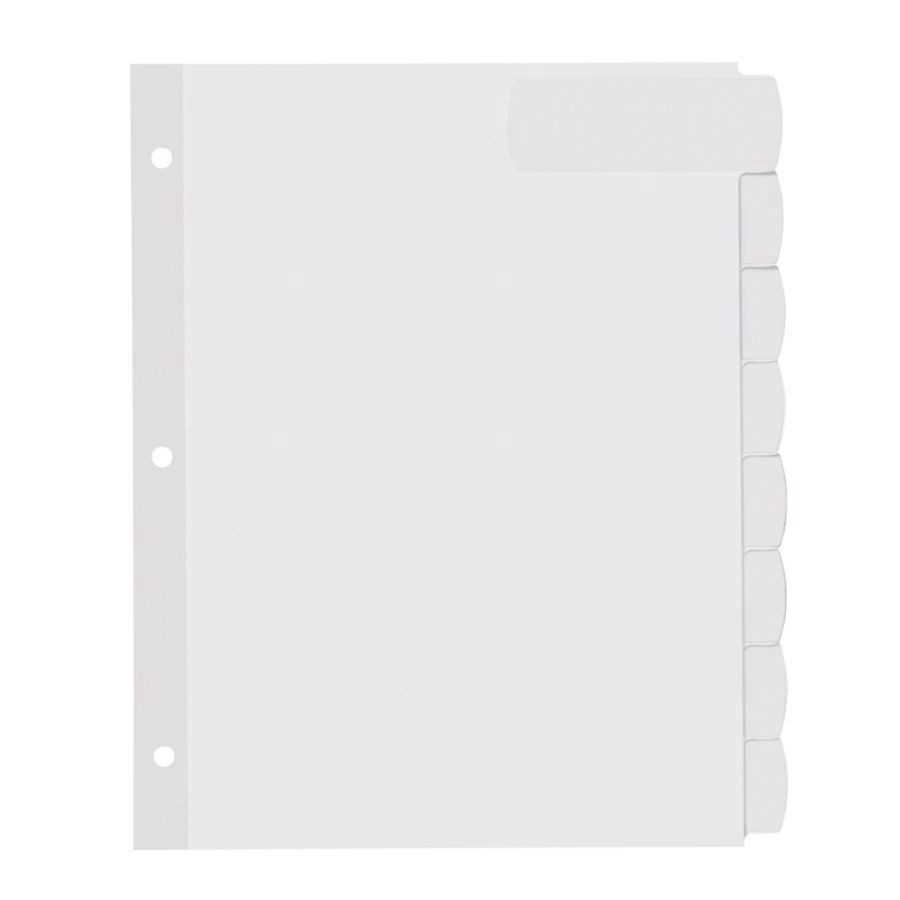 slide 9 of 10, Avery Big Tab Printable Large Label Dividers with Easy Peel, White, 8-Tab, 4 ct; 8 1/2 in x 11 in